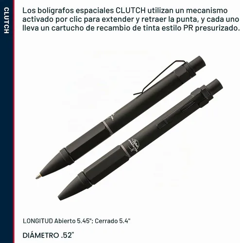 Vista 6 de Fisher Space Pen Clutch Space Pen, bolígrafo, tinta negra, clip de bolsillo, caja de regalo