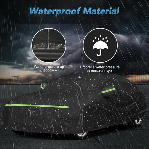 Vista 5 de Funda impermeable para coche para BMW Serie 3 M3 M340i 340i 335i 330i 328i 320i 2007-2023 E90 F30 G20, 210D Oxford con forro de algodón