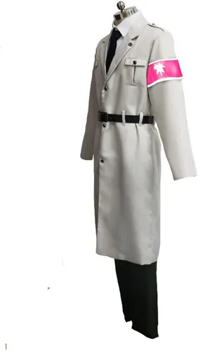 Vista 2 de Attack on Titan Temporada 4 Cosplay Marley Uniforme Militar Conjuntos de Anime Halloween Fiesta