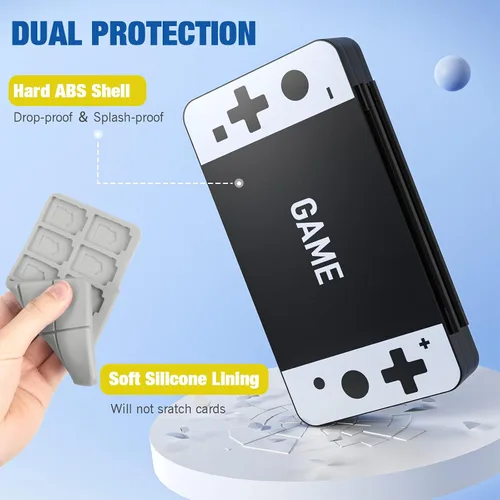 Vista 4 de MoKo Funda para 48 tarjetas de juego compatible con Nintendo Switch OLED 2021SwitchSwitch Lite funda para juegos Switch para tarjetas de juego de 48