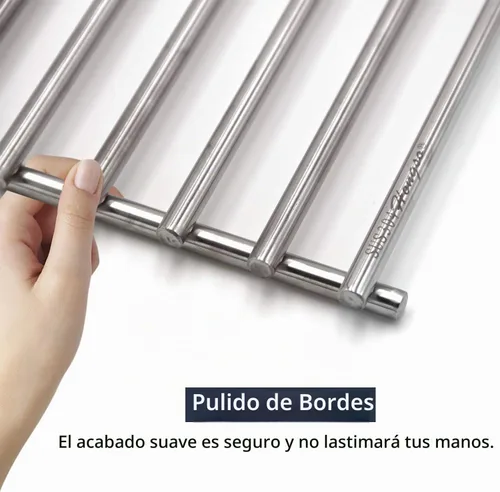 Vista 5 de Hongso, rejilla de parrilla SCD453 de repuesto, de acero inoxidable ideal para parrillas Master Centro, Charbroil, Sam's Club, Members Mark