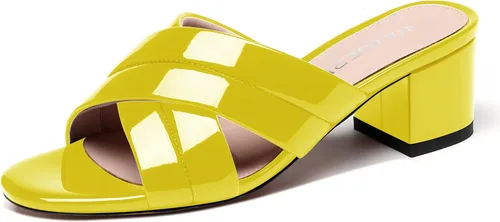 Vista 24 de WAYDERNS Sandalias de tacón bajo con puntera abierta y tacón bajo para mujer, de 2 pulgadas Beige