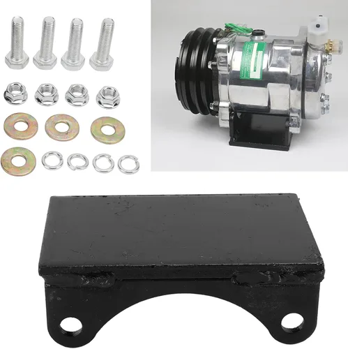 Vista 4 de 508 Kit de soporte de montaje para compresor de aire acondicionado, soporte de hierro con hardware para reemplazo e instalación del compresor de CA