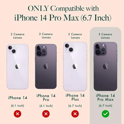 Vista 2 de Rifle Paper Co. Funda para iPhone 14 Pro Max [Funciona con cargador inalámbrico] [Protección contra caídas de 10 pies] Bonita funda para iPhone
