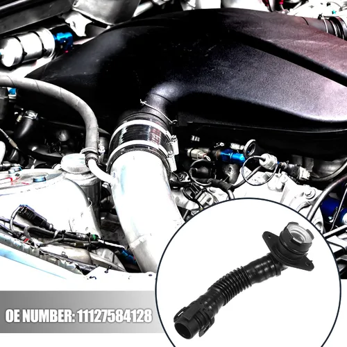 Vista 3 de X AUTOHAUX 11127584128 Manguera de ventilación del cárter del coche para BMW X3 X5 X6 2011-2017