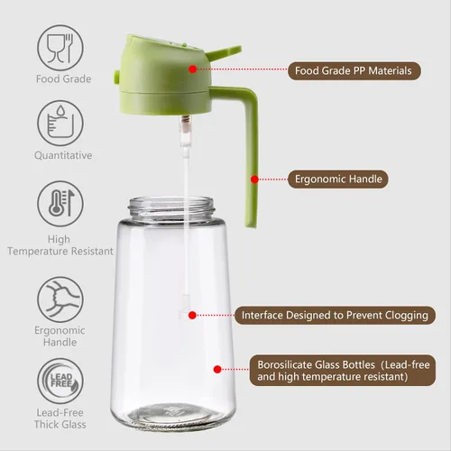 Vista 6 de SWEET VIEW Pulverizador de aceite 2PCS para cocinar 16oz/470ml