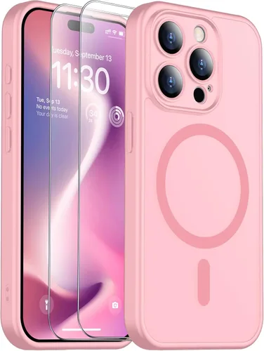 Vista 129 de SPIDERCASE Funda magnética translúcida diseñada para iPhone 11, con 2 protectores de pantalla de vidrio templado, antihuellas, para iPhone 11 de 6.1
