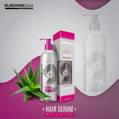 Vista 4 de Elegance Plus - Suero para el cabello, 10.1 onzas, a base de aloe vera, suero para el cabello que nutre y suaviza tu cabello, brillo duradero