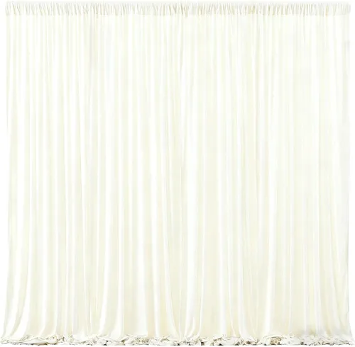 Vista 22 de Cortinas de Fondo Beige - Cortinas de Poliéster Sin Arrugas para Fotografía, Cortinas de Fondo para Fiestas, para Decoraciones de Baby Shower