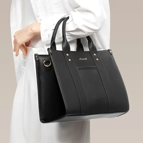 Vista 3 de LOVEVOOK Bolso para mujer de cuero, bolso tote, cartera y bolsos, bandolera con asa superior y bandolera con cremallera