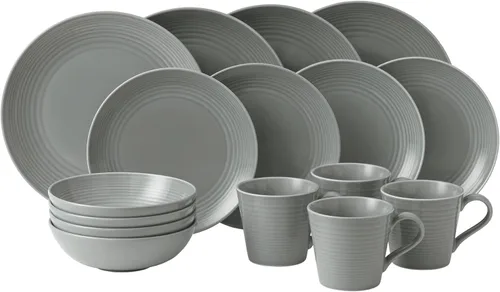 Vista 9 de Royal Doulton Exclusivo para Gordon Ramsay Maze - Juego de vajilla blanca de 16 piezas Blanco