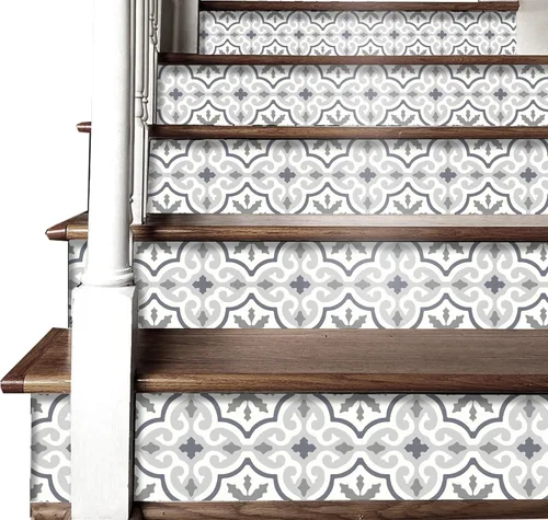Vista 37 de Stair Riser Strip Vinyl Decal, Amalfi, 5" x 49", Pack of 5