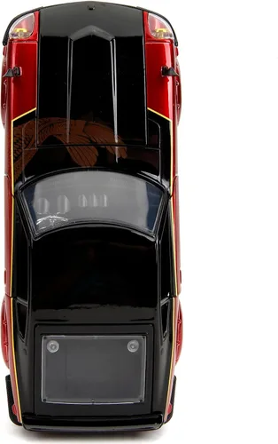 Vista 8 de 1972 Datsun 240Z Negro y Rojo Metálico con Gráficos Fast X (2023) Película Fast & Furious Series 1/24 Modelo de coche fundido a troquel por Jada