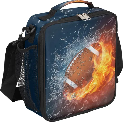 Vista 14 de Lonchera personalizada con nombre, lonchera personalizada de baloncesto, bolsa de almuerzo aislada personalizada, bolsa de preparación de comidas A