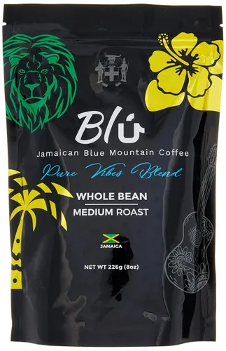 Vista 7 de ¡Tostado a pedido! - Blú - Café Jamaica Blue Mountain ''Pure Vibes'' Mezcla molida de tostado medio (jamaicano, brasileño, colombiano y etíope)