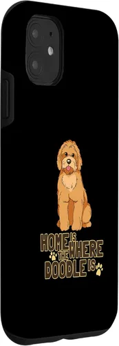 Vista 3 de Funda dorada para iPhone 11 Goldendoodle Dood Funny Doodle Dog