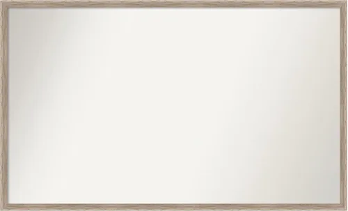 Vista 34 de Amanti Art Espejo de baño blanco para sobre el fregadero, 24 x 27 pulgadas, espejo de tocador rectangular con cuña de madera dura, marco de madera