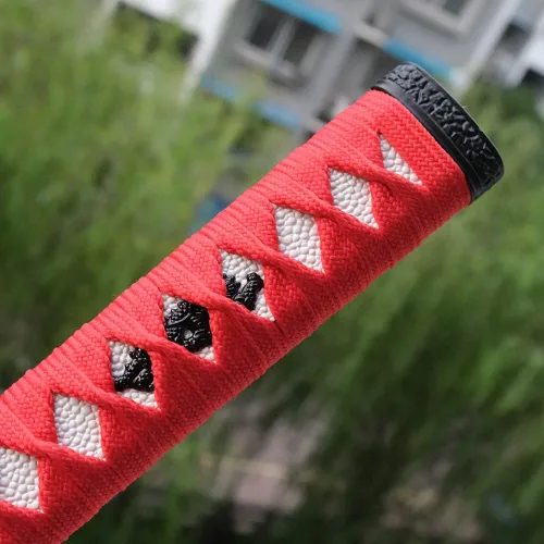 Vista 4 de Japanese Samurai Katana Sword Handle Tsuka10.2'' Alloy/Copper/Iron Fittings Real or Fake Samegawa