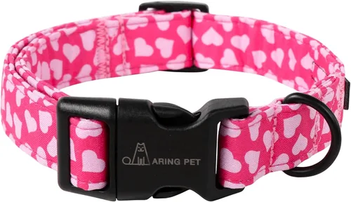 Vista 25 de ARING PET Collar de Navidad para perro, lindo collar de copos de nieve populares rojo y verde con hebilla de liberación rápida para cachorros
