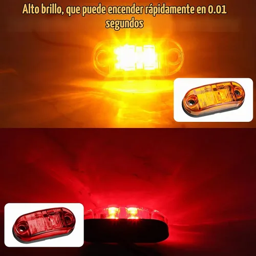 Vista 3 de 40 piezas de luces marcadoras de remolque de 2.5 pulgadas, 2 diodos, impermeables, selladas, luz de doble diana LED, kit de luces de remolque LED