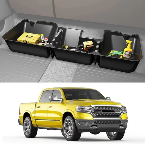Vista 9 de KINGGERI Cajas de almacenamiento para debajo del asiento compatibles con Ford F-150 F150 SuperCrew Cab 2015-2026, Ford F-250 F-350 F-450 F-550 Super