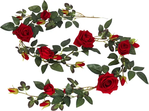 Vista 26 de RECUTMS - Guirnalda de flores artificiales colgantes de rosas negras, 2 guirnaldas florales falsas de 3.3 pies con 30 luces LED para pared