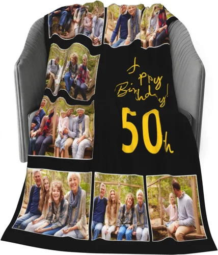 Vista 9 de JCETUNO Regalos personalizados de San Valentín para él y ella, mantas personalizadas con foto, mantas de fotos personalizadas, mantas de fotos