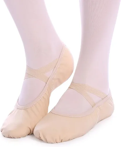 Vista 7 de Zapatos de ballet para mujeres y niñas, zapatos de ballet para mujer, zapatos de baile de lona, zapatos tipo ballet zapatos de yoga.