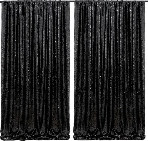 Vista 69 de B-COOL Cortinas de Fondo de Lentejuelas Azul Bebé 2 Piezas 2ftx8ft Fotografía para Fiestas Fondo Brillante Cortinas para Prom Bodas Baby Shower