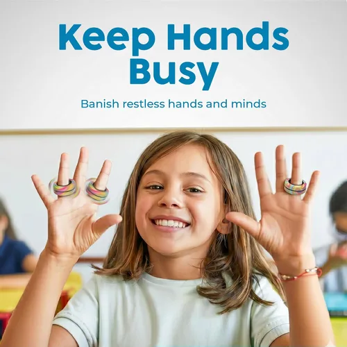 Vista 4 de BUNMO Juguete para la ansiedad, anillos magnéticos, para poner en cesta de Pascua, para adultos, para niños o niñas, genial regalo