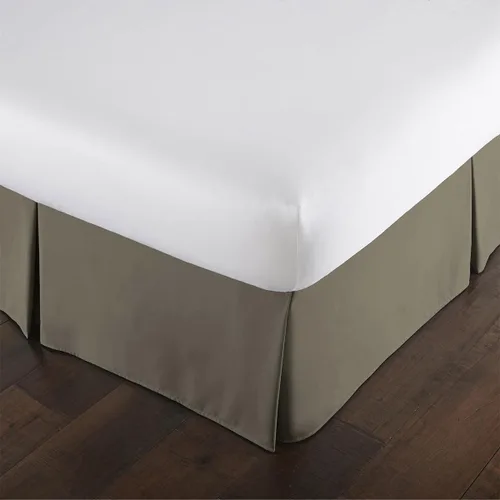 Vista 17 de Southshore Fine Linens VILANO Springs faldón para cama plisada, 15 pulgadas, Microfibra, Blanco brillante, gemelo