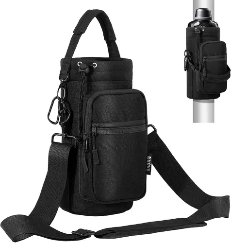 Vista 11 de Nuovoware Soporte para botella de agua con correa, 20-40 oz, negro carbón Negro (Charcoal Black)