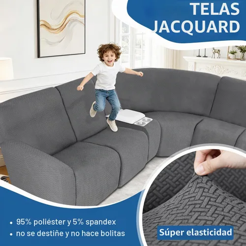 Vista 5 de ALIECOM Fundas 100% impermeables para sofá seccional reclinable en forma de L, fundas elásticas para esquinas de sofá reclinable seccional, funda