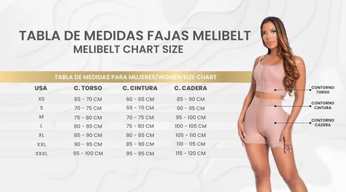 Vista 3 de Melibelt 2031 Fajas Colombianas Reductoras Y Moldeadoras - Fajas moldeadoras de reloj de arena para mujer con mangas y brasier Reloj de Arena
