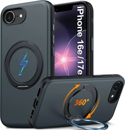 Vista 65 de Oterkin Funda para Google Pixel 10a con soporte magnético de giro de 360° [compatible con MagSafe] [antideslizante] [15 pies] a prueba de golpes