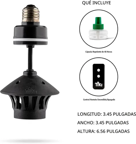 Vista 5 de TIKI BiteFighter - Repelente de mosquitos Plug & Repel para luces de cadena - 48 HR
