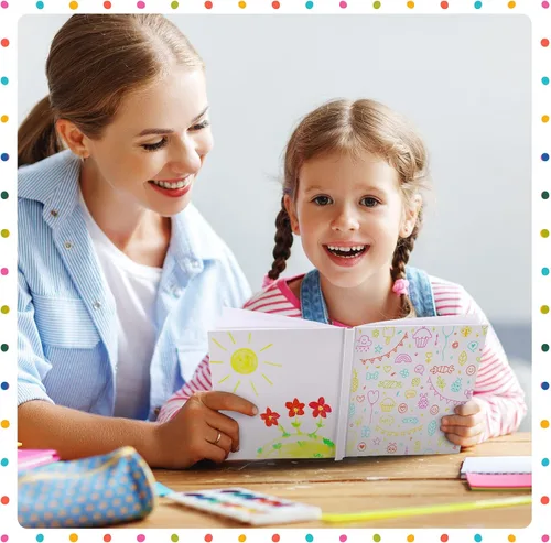 Vista 4 de Henoyso 50 libros blancos de tapa dura en blanco para que los niños escriban historias, 40 páginas de 6 x 8 pulgadas, cuaderno de bocetos en blanco