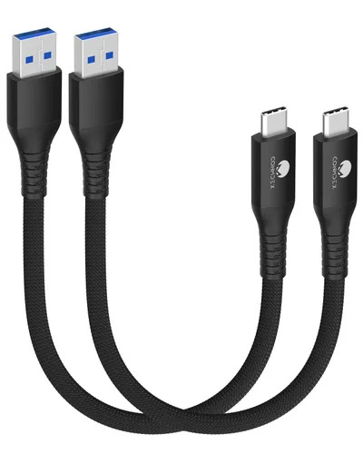 Vista 24 de CONMDEX Cable USB Android Auto [0.5 pies, paquete de 2] 10 Gbps, carga Negro