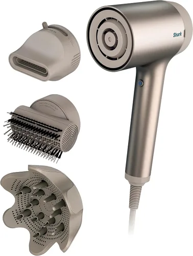 Vista 11 de Shark HD113BRN HyperAIR - Secador de pelo de secado rápido con concentrador IQ 2 en 1 y accesorios de difusor de definición de rizos, preajustes