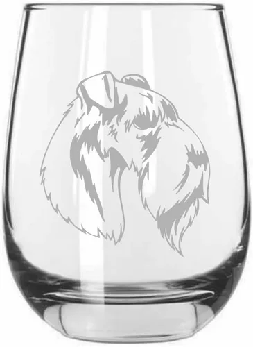 Vista 26 de Shar Pei (chino) - Vaso de vino sin tallo grabado para perro, 15.25 onzas