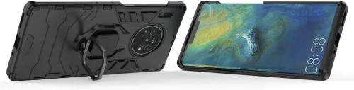 Vista 2 de Compatible con Huawei Mate 30 Pro, funda Huawei Mate30 Pro 5G, soporte de anillo de metal, parachoques duro a prueba de golpes