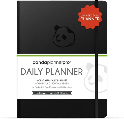 Vista 8 de Panda planificador Pro – El mejor planificador diario para felicidad & productividad – 8.5 x 11pulgadas cobertor suave – sin fecha – garantizada