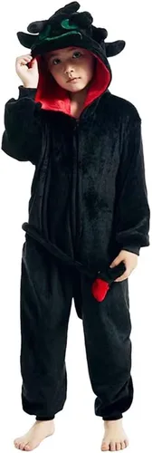 Vista 3 de Yakogy Disfraz de gorila para cosplay, disfraz de dragón oscuro para niños y niñas, overol de Halloween