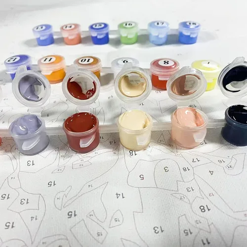 Vista 5 de Kit personalizado de pintura por números para adultos, lienzo personalizado de pintura al óleo para personalizar tus imágenes, pinturas de color por