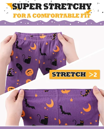 Vista 4 de KOBERO Pijamas de Navidad para niños y niñas de 18 meses-12 años, ropa de dormir 100% algodón