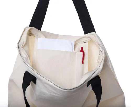 Vista 3 de Mato & Hash Bolsa de lona Bolsa de lona con cremallera y bolsillo
