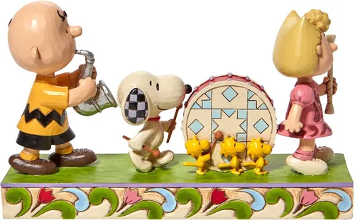 Vista 6 de Enesco Jim Shore Peanuts Marching Band Parade - Figura de desfile, 4.625 pulgadas, multicolor
