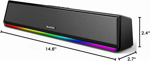Vista 8 de Bluedee Altavoces de computadora para PC de escritorio, Bluetooth y barra