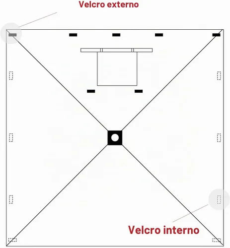 Vista 8 de MASTERCANOPY Panel lateral de pantalla de viento con ventana para tienda de campaña de refugio de 10 x 10 pulgadas, resistente a la intemperie, Gris