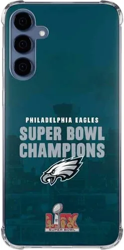 Vista 12 de Skinit Clear Phone Case Compatible with Galaxy A35 5G - Officially Licensed NFL Philadelphia Eagles Black & White Design